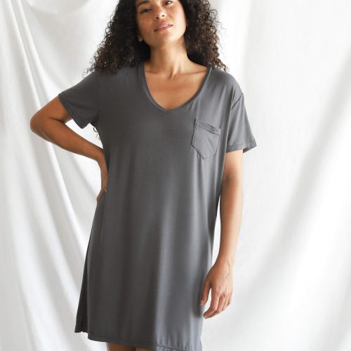 Sunday Citizen Butter Sleep Dress Coal 1