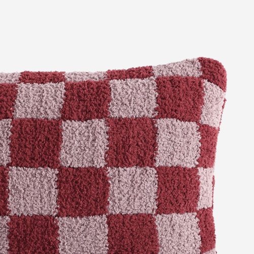 Sunday Citizen Checkerboard Mini pillow Pommegranate Rose 1