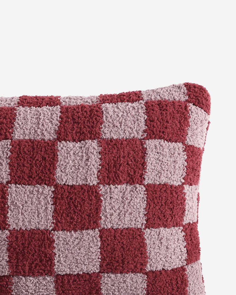 Sunday Citizen Checkerboard Mini pillow Pommegranate Rose 1