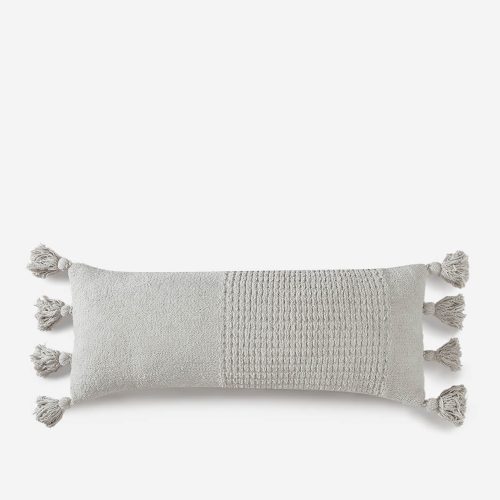 Sunday Citizen Pom Pom Lumbar Pillow Cloud Gray 1