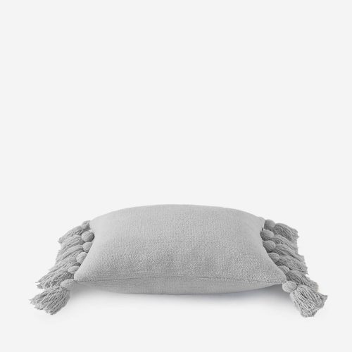 Sunday Citizen Pom Pom Throw Pillow Cloud Gray 2