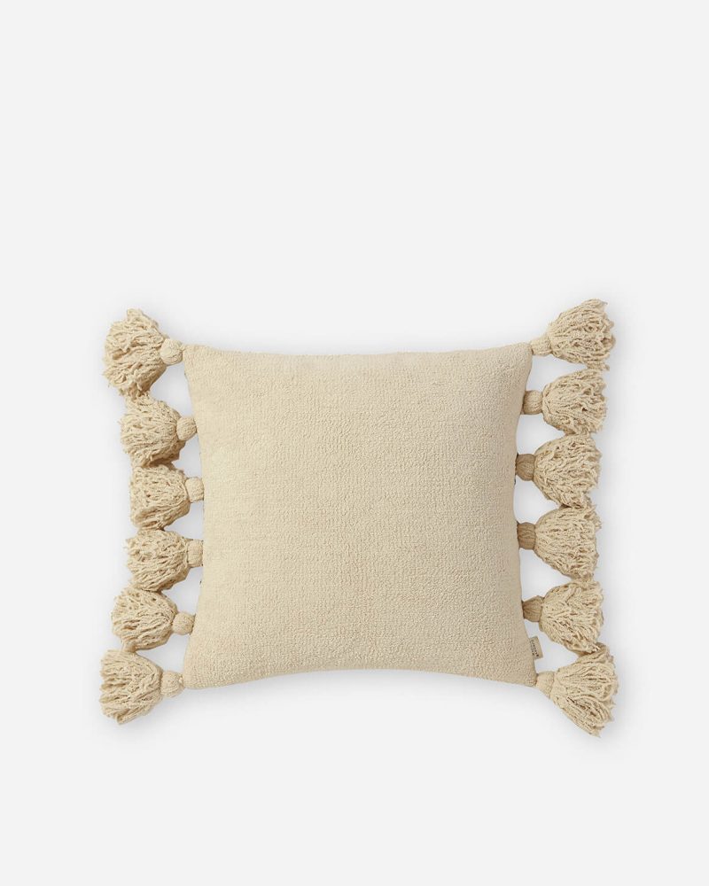 Sunday Citizen Pom Pom Throw Pillow Sahara Tan 1