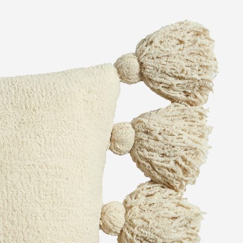 Sunday Citizen Pom Pom Throw Pillow Sahara Tan 3