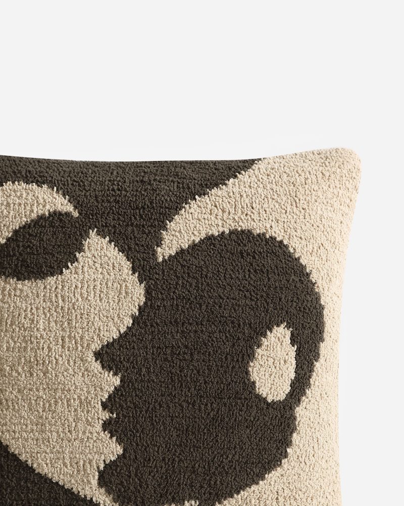 Sunday Citizen Snug Faces II Throw Pillow Mocha Biscotti 9