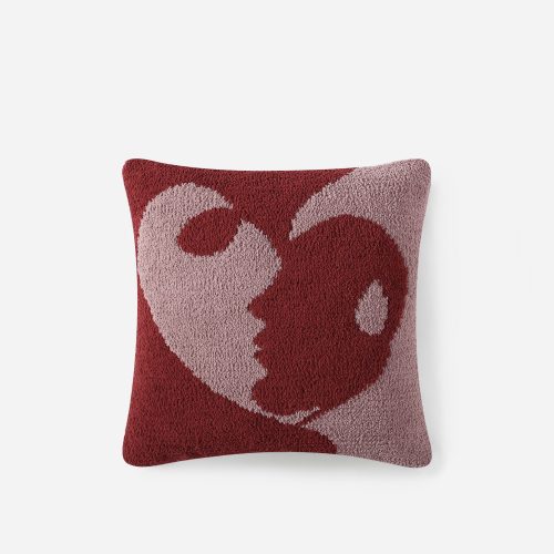 Sunday Citizen Snug Faces II Throw Pillow Pomegranate Rose 1