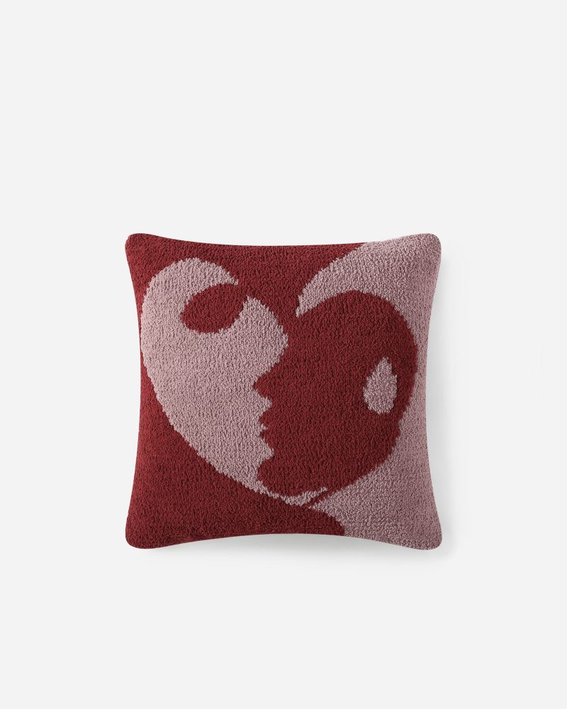 Sunday Citizen Snug Faces II Throw Pillow Pomegranate Rose 1