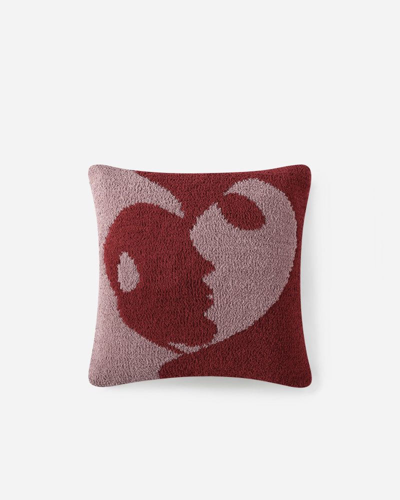 Sunday Citizen Snug Faces II Throw Pillow Pomegranate Rose 3