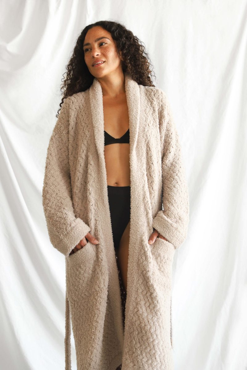 Sunday Citizen Snug Waffle Robe Taupe 1