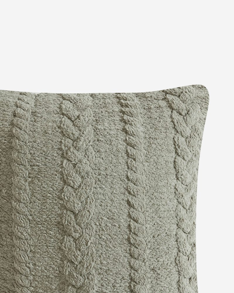 Sunday Citizen Braided Throw Pillow Boulder 1