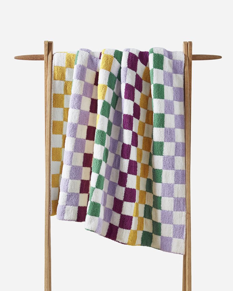 Sunday Citizen Checkerboard Throw Mardi Grass