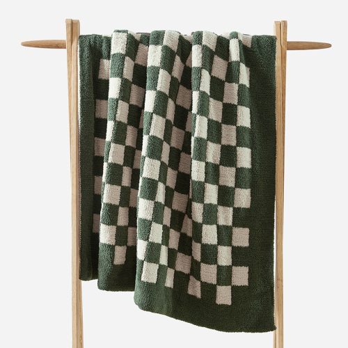 Sunday Citizen Checkerboard Throw Moss Sage