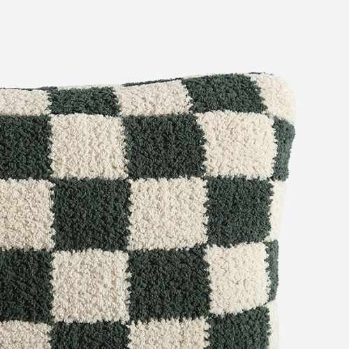 Sunday Citizen Checkerboard Snug Mini Pillow Moss 1