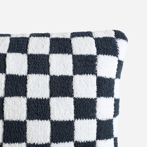 Sunday Citizen Checkerboard Snug Throw Pillow Midnight 1