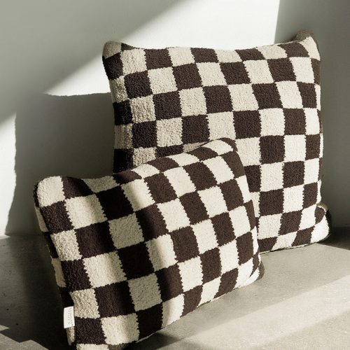 Sunday Citizen Checkerboard Throw Pillow Mocha