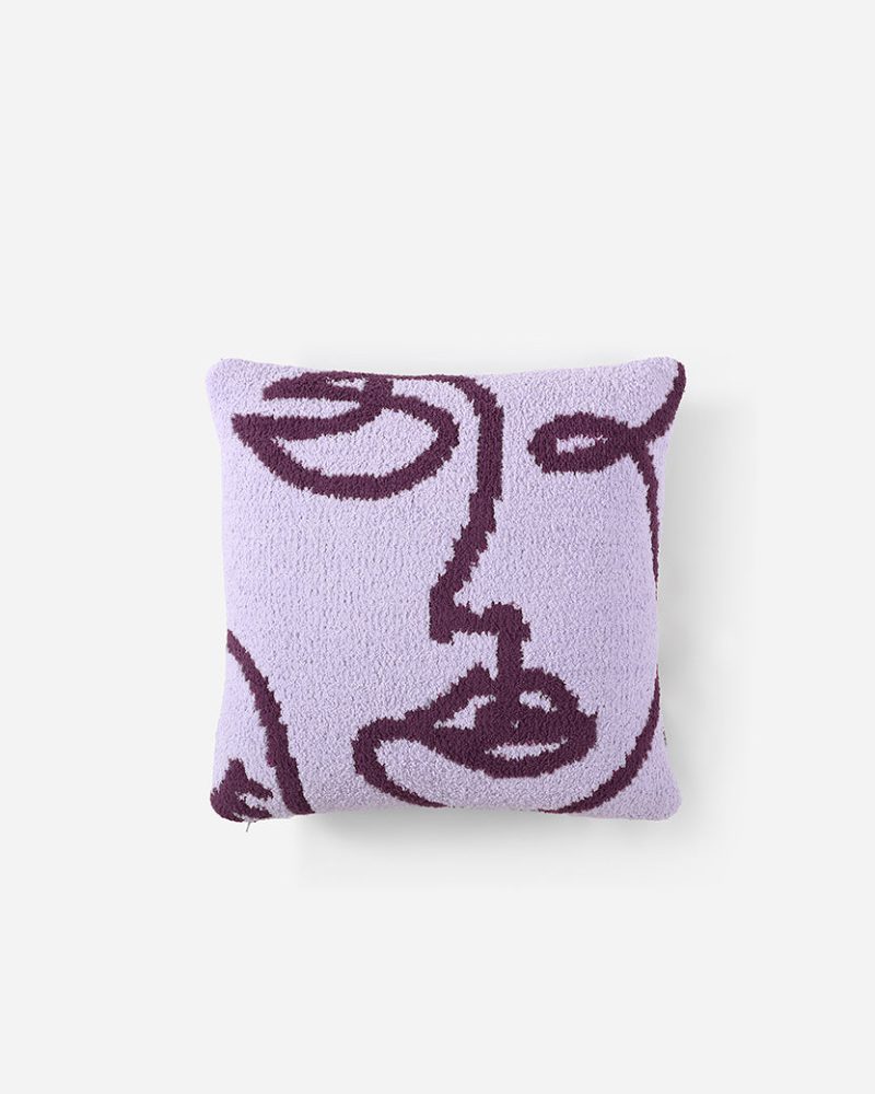 Sunday Citizen Faces Throw Pillow Grape