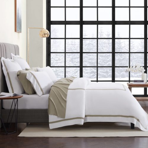 Sunday Citizen Frame Premium Bamboo Duvet Cover Taupe