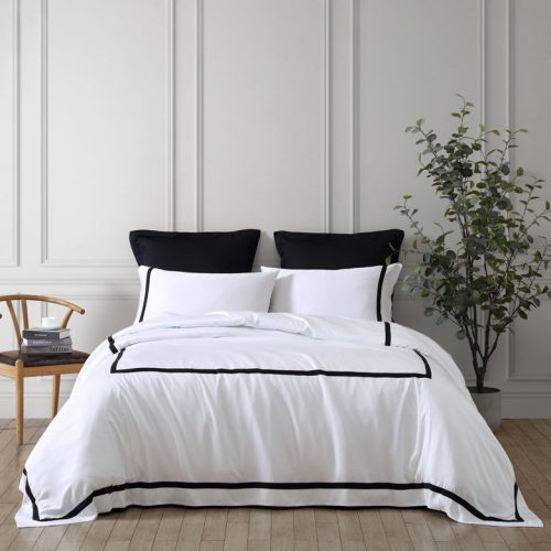 Sunday Citizen Frame Premium Bamboo Duvet Cover Black 1