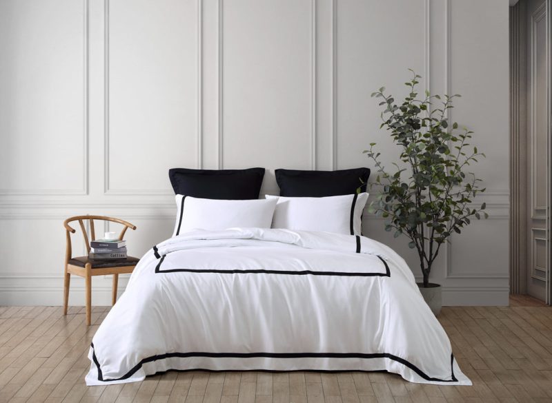 Sunday Citizen Frame Premium Bamboo Duvet Cover Black 1