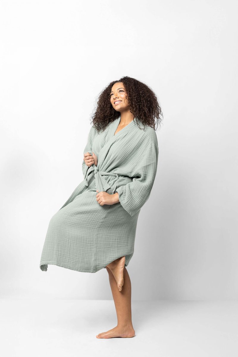 Sunday Citizen Muslin Cotton Kimono Jade 2