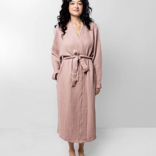 Sunday Citizen Muslin Cotton Kimono Rusty Rose 1