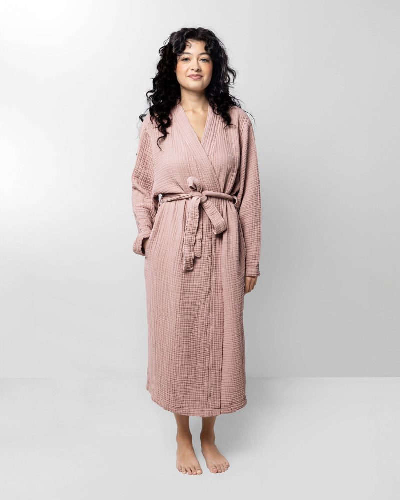 Sunday Citizen Muslin Cotton Kimono Rusty Rose 1