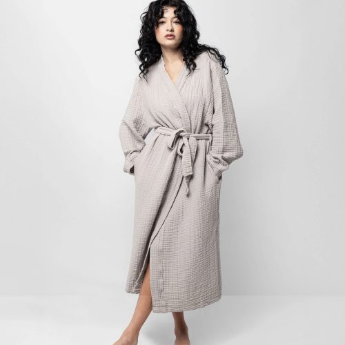 Sunday Citizen Muslin Cotton Kimono Taupe 1