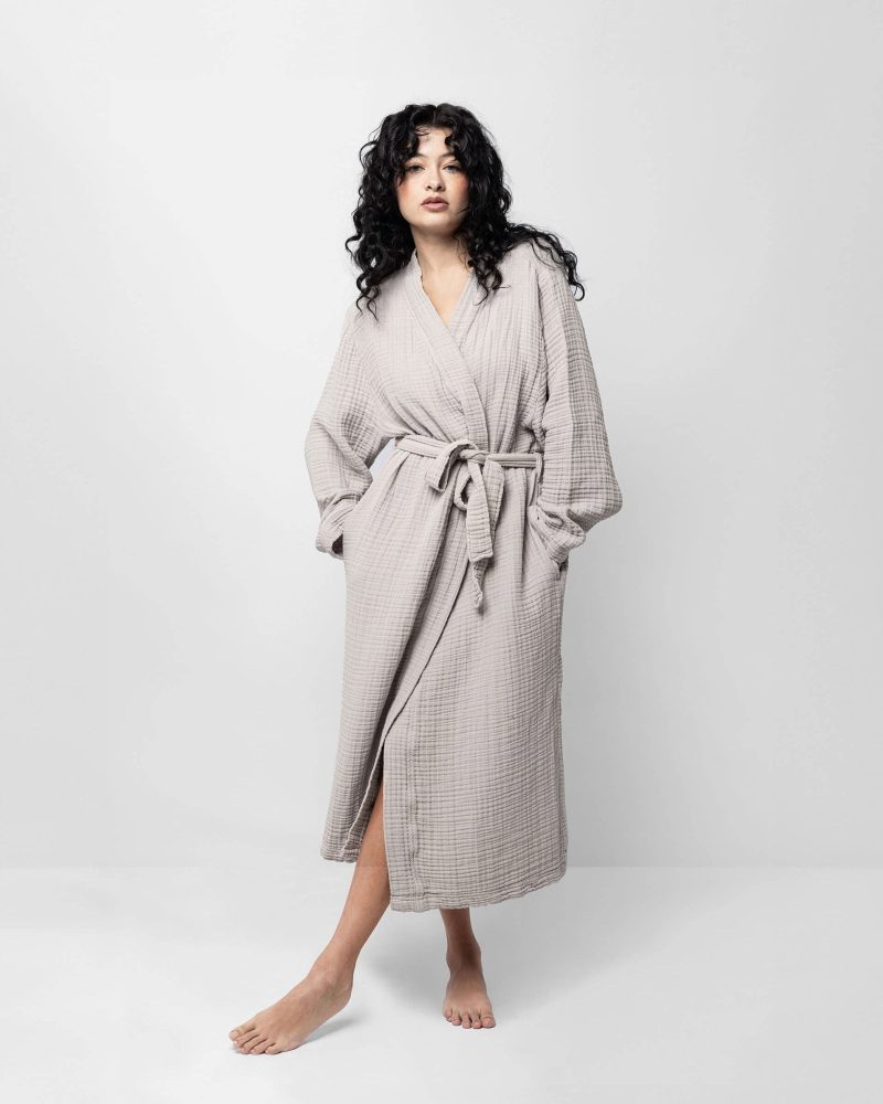 Sunday Citizen Muslin Cotton Kimono Taupe 1