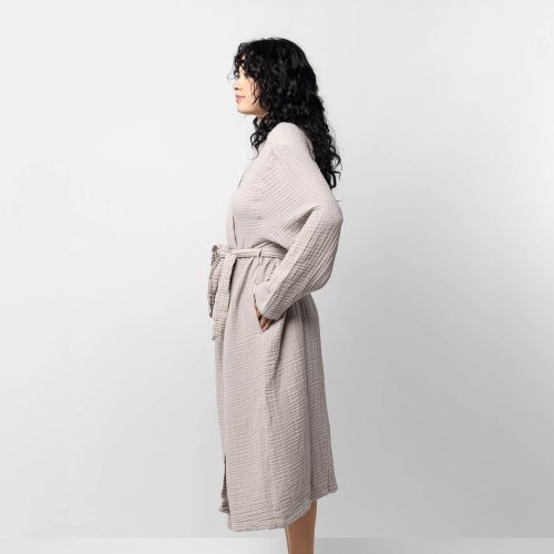 Sunday Citizen Muslin Cotton Kimono Taupe 2