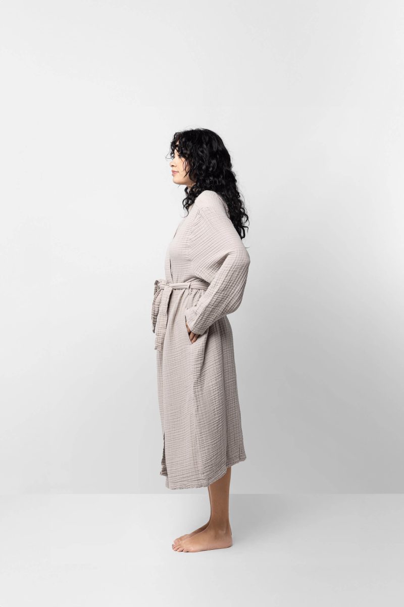 Sunday Citizen Muslin Cotton Kimono Taupe 2