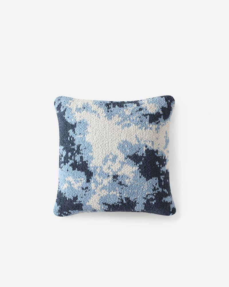 Sunday Citizen Pixel Throw Pillow Blue Camo