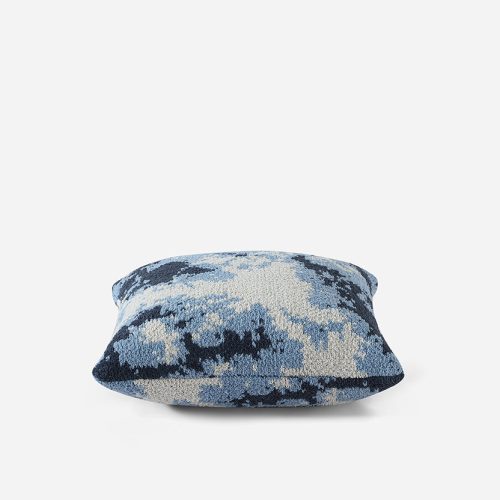 Sunday Citizen Pixel Throw Pillow Blue Camo 1