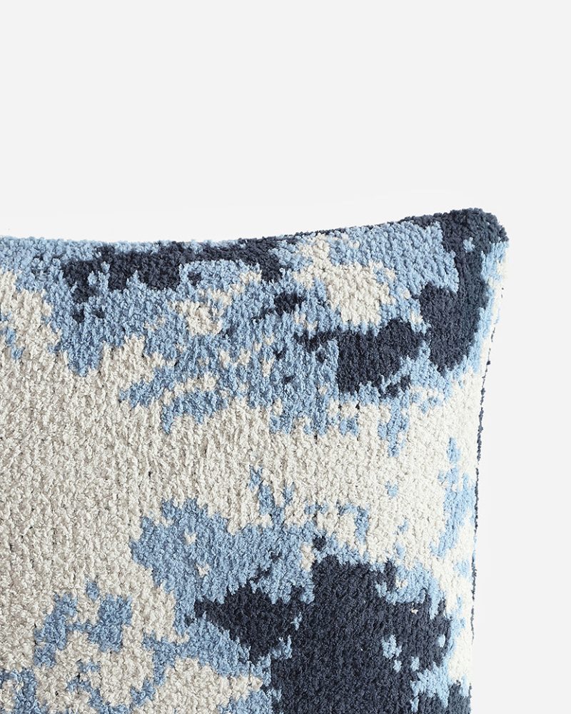 Sunday Citizen Pixel Throw Pillow Blue Camo 2