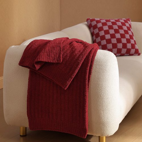 Sunday Citizen Ribbed Snug Throw Pomegranate