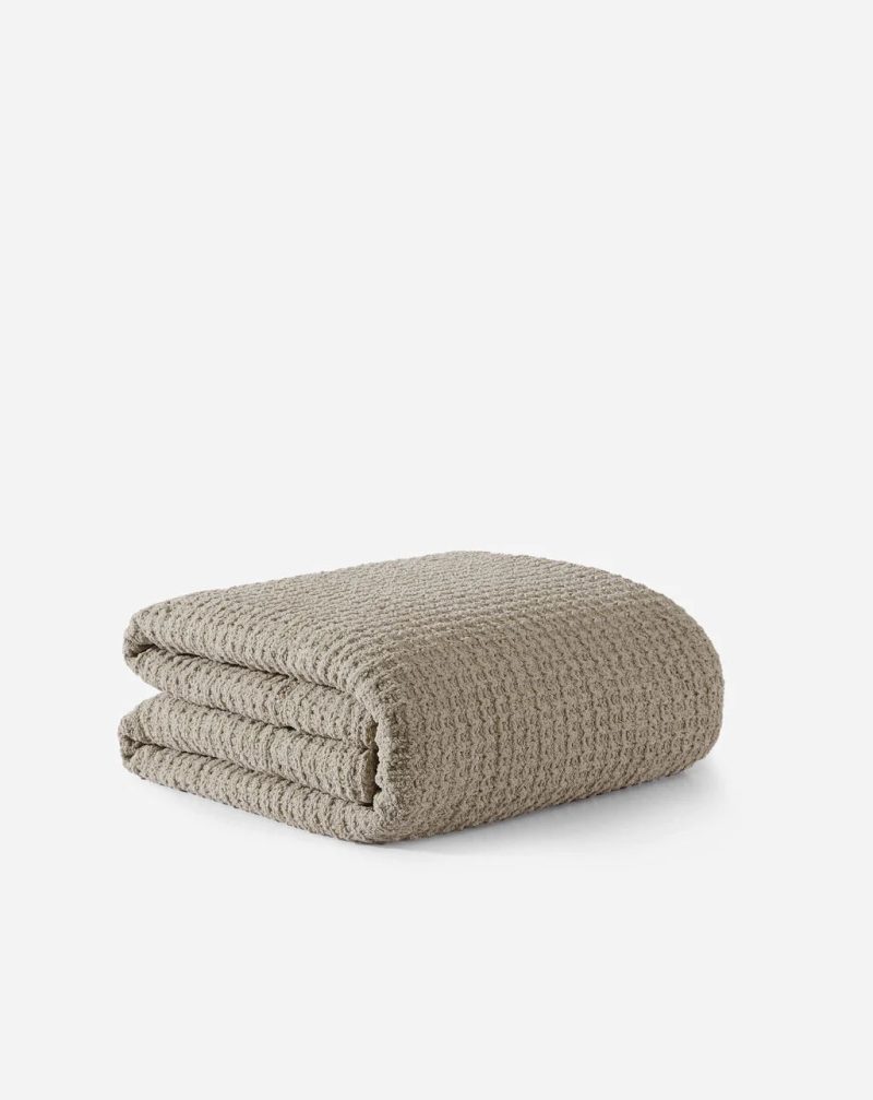 Sunday Citizen Snug Waffle Comforter Taupe 1