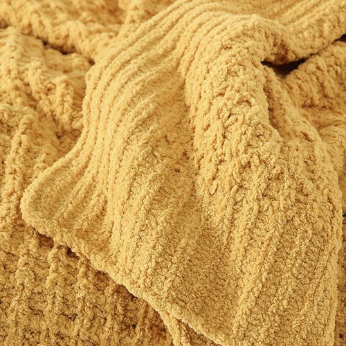 Sunday Citizen Snug Waffle Throw Bright Gold 1