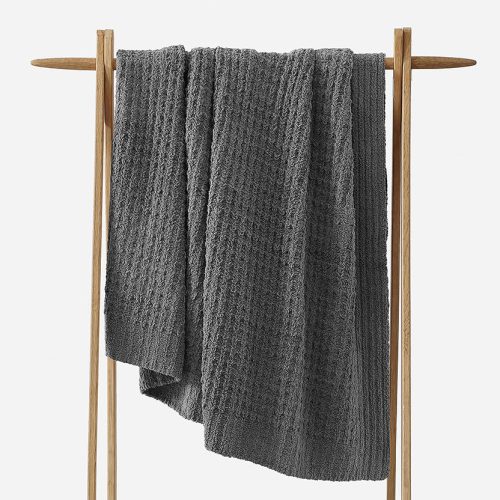 Sunday Citizen Snug Waffle Throw Granite 1 1