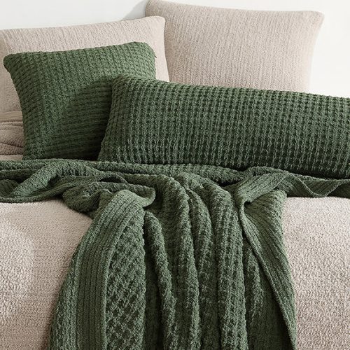 Sunday Citizen Snug Waffle Throw Moss c30b20b7 082e 4dd6 8cfe 693a7deed3bb