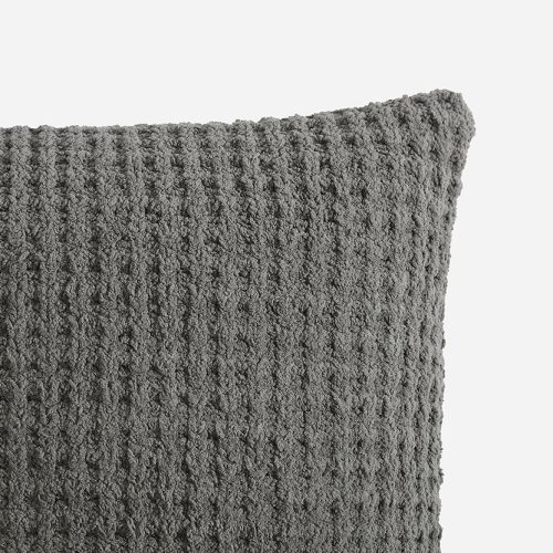 Sunday Citizen Snug Waffle Throw Pillow Granite