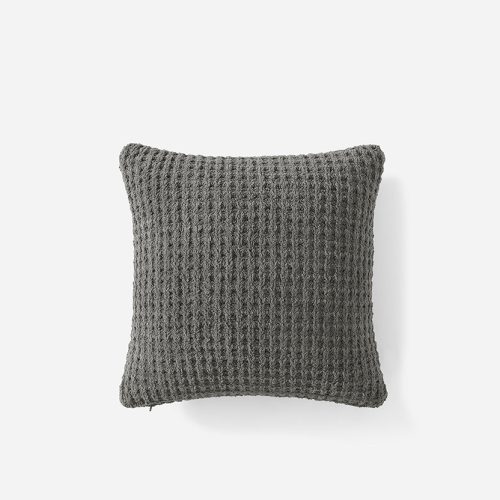 Sunday Citizen Snug Waffle Throw Pillow Granite 2