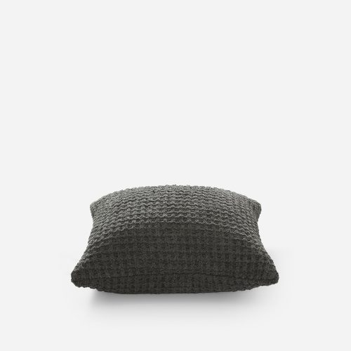 Sunday Citizen Snug Waffle Throw Pillow Granite 3