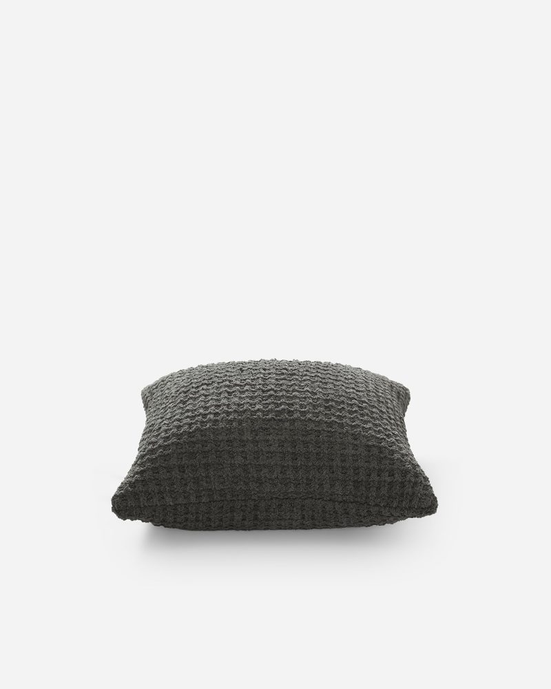 Sunday Citizen Snug Waffle Throw Pillow Granite 3