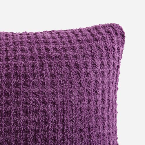 Sunday Citizen Snug Waffle Throw Pillow Grape 2