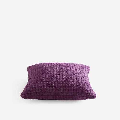 Sunday Citizen Snug Waffle Throw Pillow Grape 3