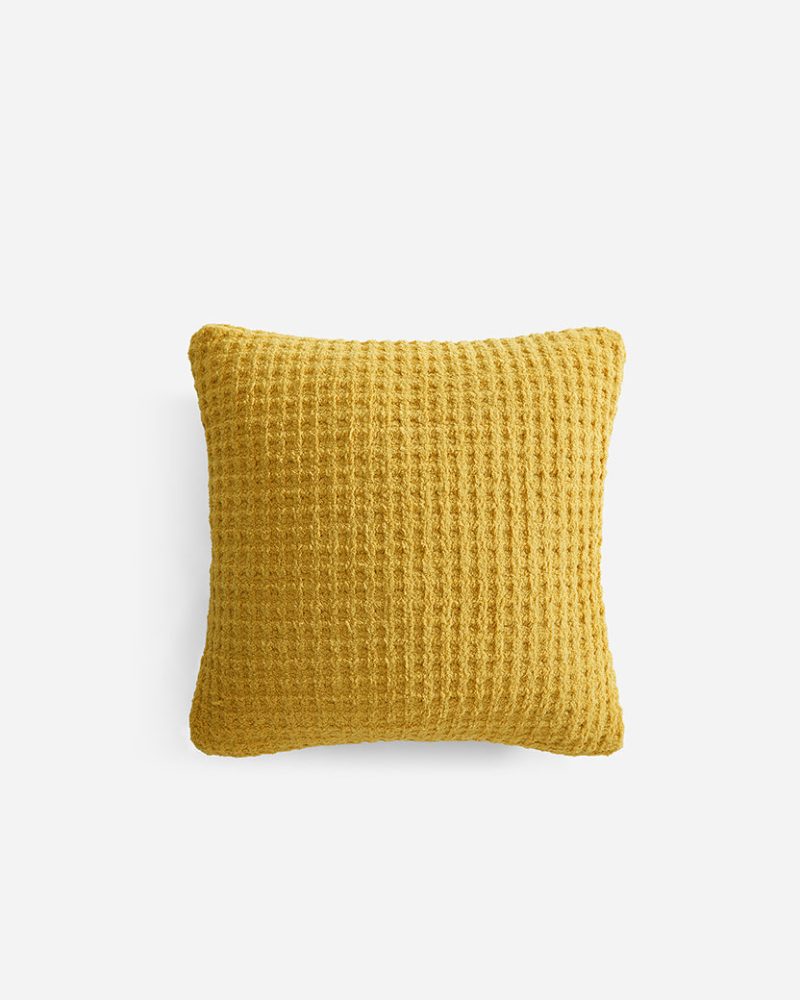 Sunday Citizen Snug Waffle Throw Pillow Marigold