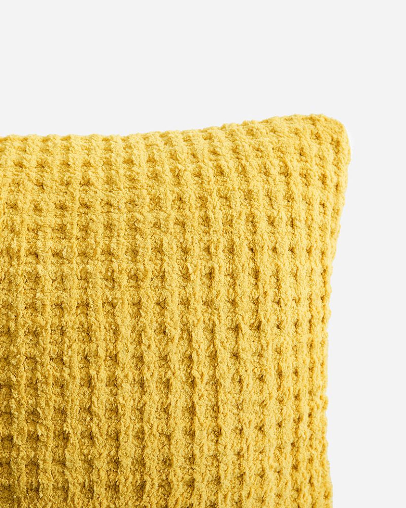 Sunday Citizen Snug Waffle Throw Pillow Marigold 2