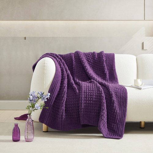 Sunday Citizen Waffle Lightweight Throw Grape