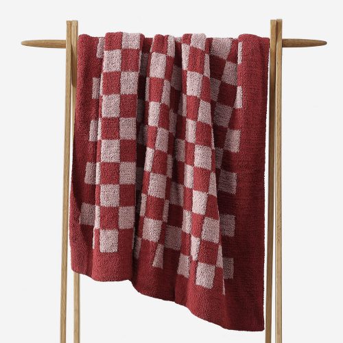 Sunday Citizen Checkerboard Throw Pomegranate Rose