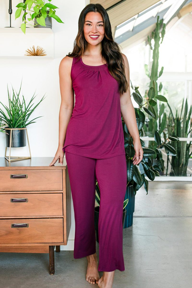 YALA Bamboo Delia PJ Set Boysenberry