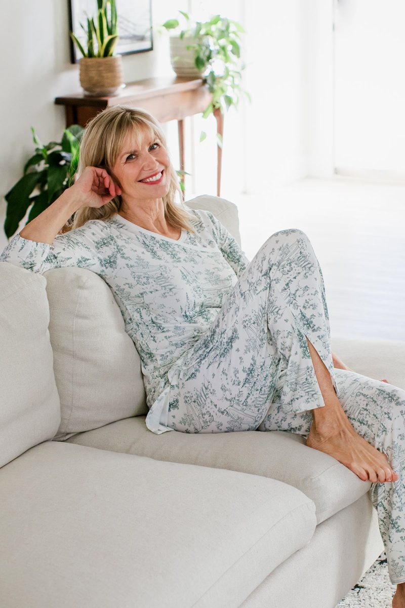 YALA Bamboo Haley Pajama Set English Garden Print