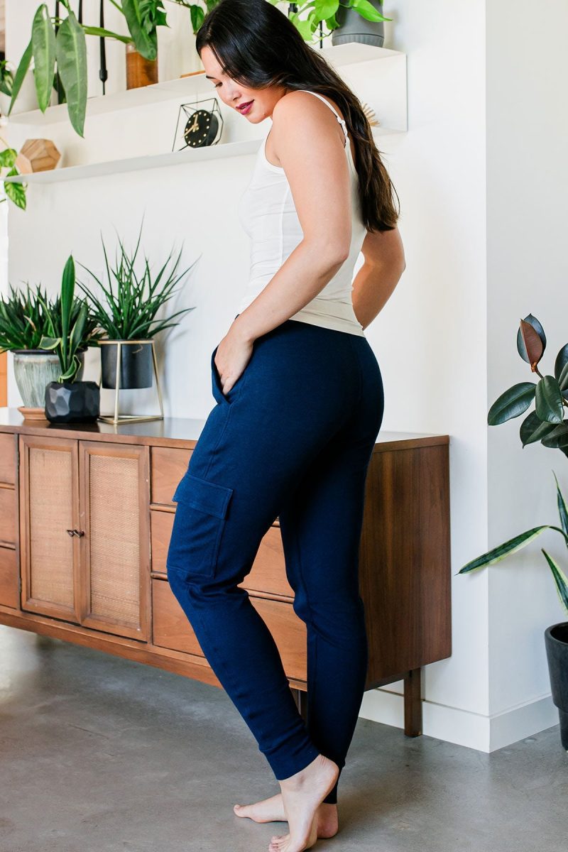 YALA Faye Jogger Sweatpants Navy Back